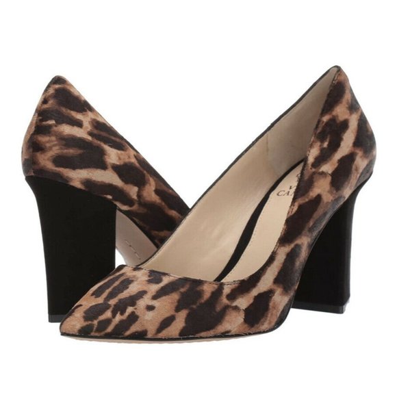 Vince Camuto Candera Leopard Block Heel Pumps 6 - Picture 5 of 10